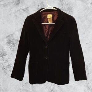 Vtg Tomboy of California sz 11 Black Velvet Women's Blazer Jacket #154810